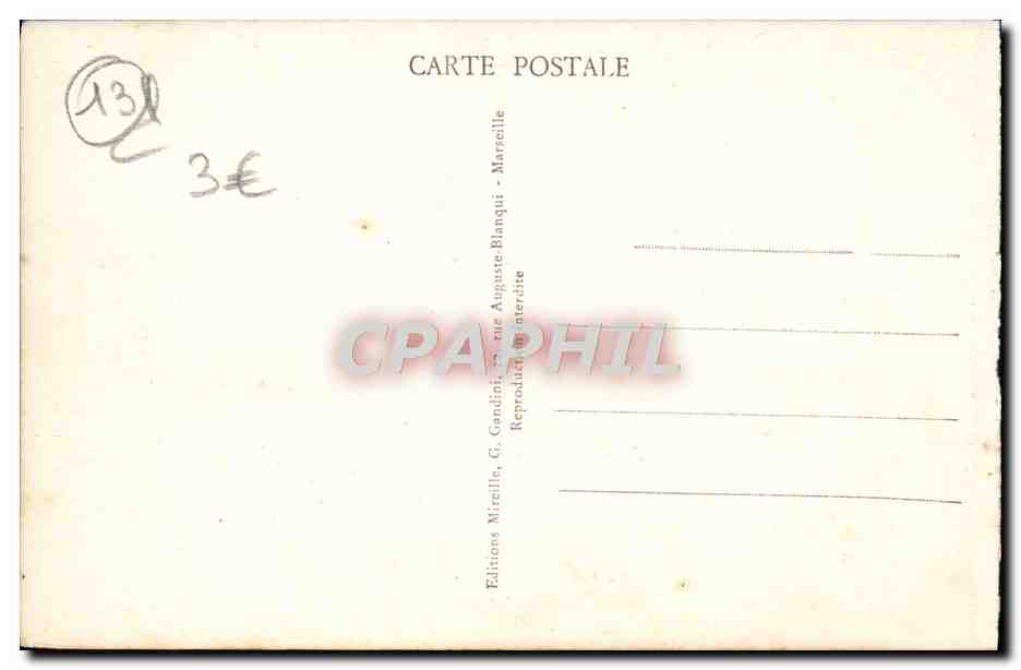 CPA Marseille La Cathedrale — Rückseite