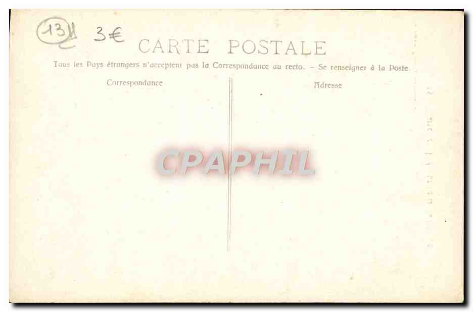 CPA Marseille Inierieur de la Cathedrale — Rückseite