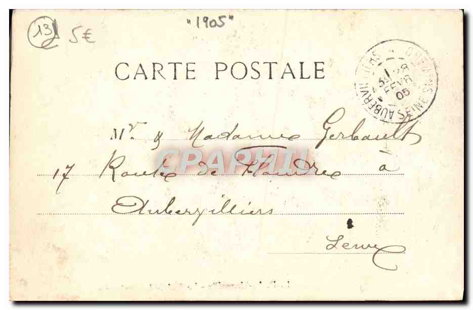 CPA Marseille Le Palais Longchamp — Rückseite