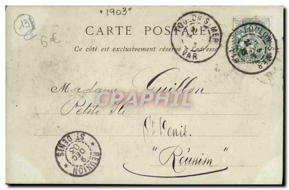 CPA Marseille L'Ascenseur et Notre dame de la Garde — Rückseite