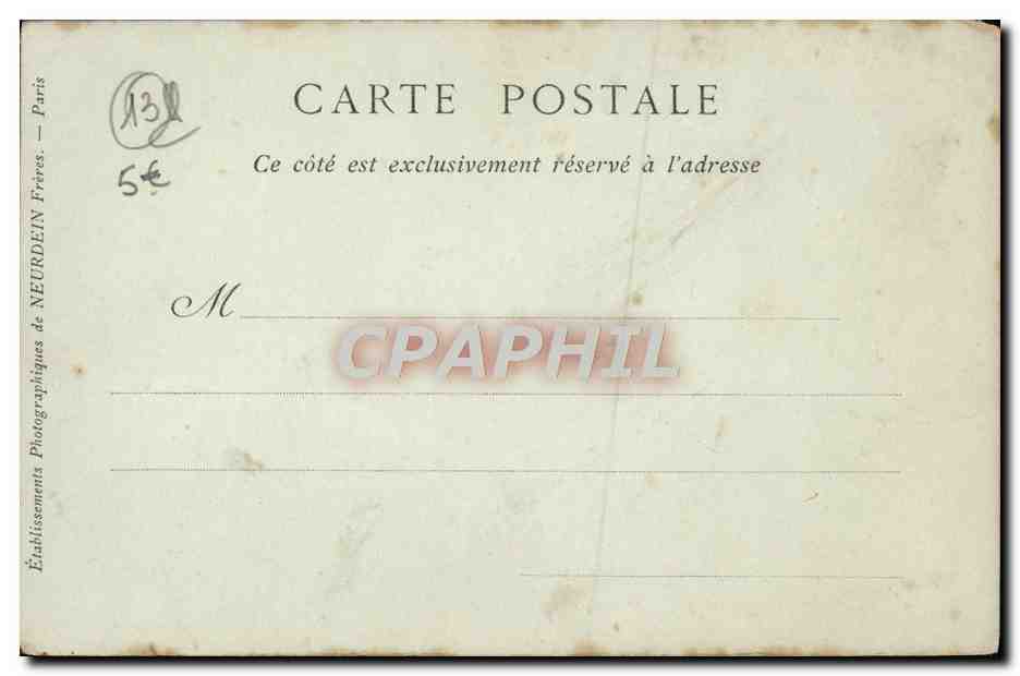 CPA Marseille L'Avant Port — Verso