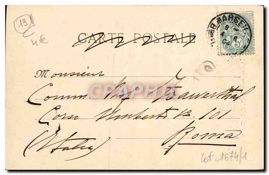 CPA Marseille La Cathedrale Notre Dame de la Garde — Rückseite