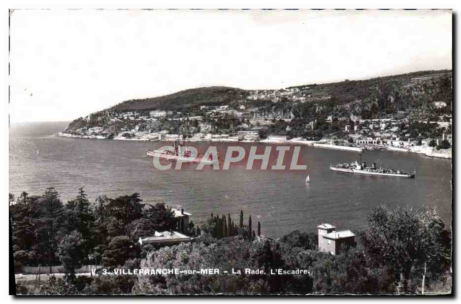 Villefranche-sur-Mer — La Rade. L'Escadre. — CPAPHIL, V. 3