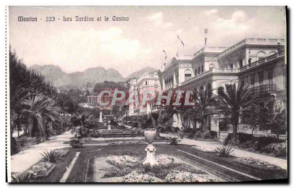 CPA Menton Les Jardins et le Casino