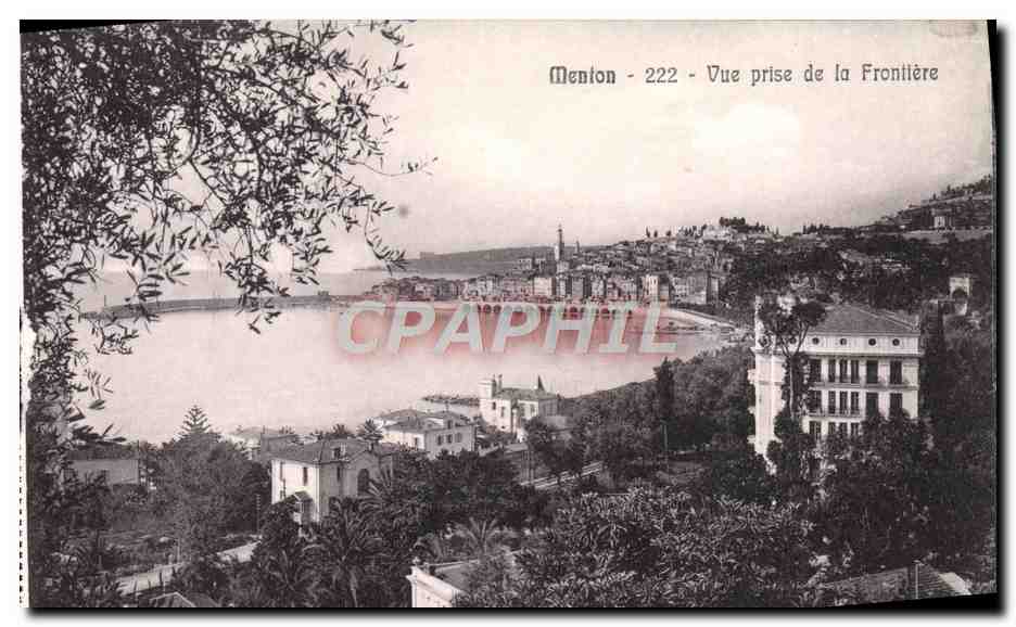 CPA Menton Vue Prise de la Frontiere