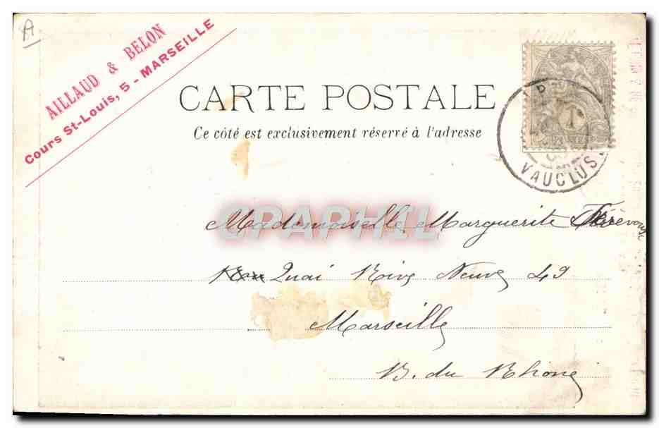 CPA SS Leon XIII Cardinal a l'age de 50 ans  — Rückseite