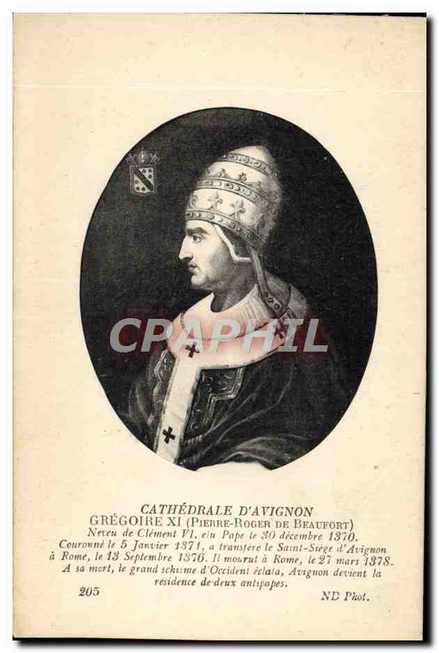 CPA Cathedrale d'Avignon Gregoire XI Pierre-Roger de Beaufort neveue de Clement VI Papa