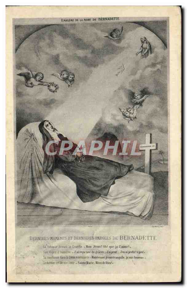 CPA Derniers moments et dernieres paroles de Bernadette 