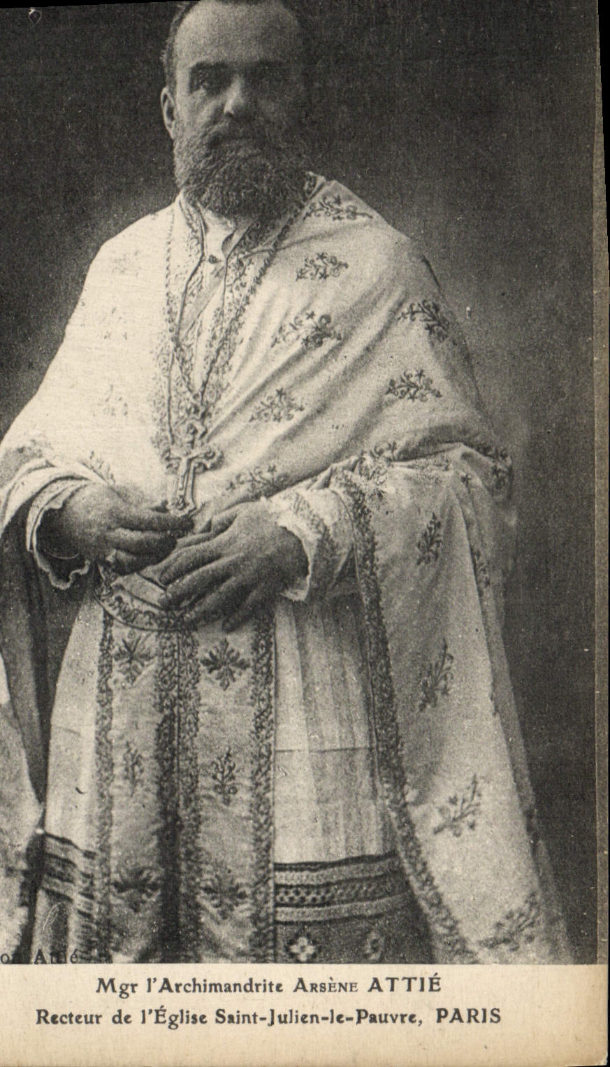 Mgr l'Archimandrite Arbène Attié — Recteur de l'Église Saint-Julien-le-Pauvre, Paris