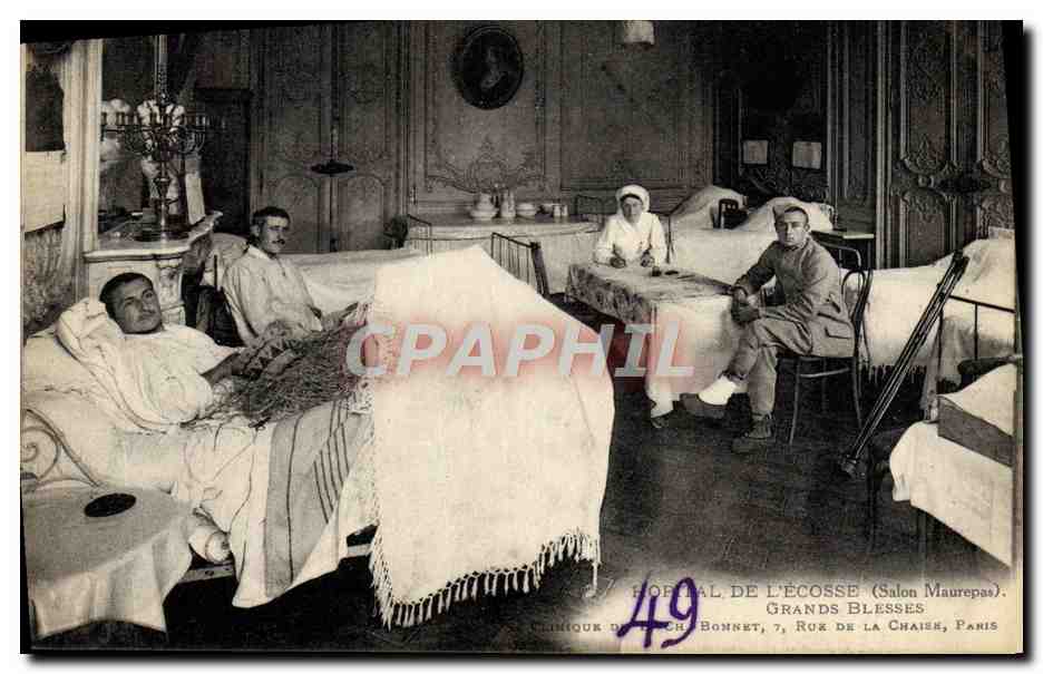Hôpital de l'Écosse — Grands Blessés — Clinique de M. Bonnet, 7, rue de la Chaise, Paris