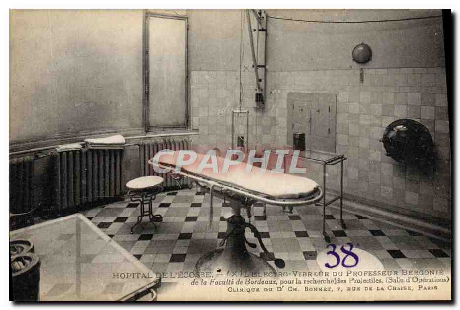 Salle d'Opérations — Electro-Vibreurs du Professeur Bergonie — Clinique du Dr Bonnet, Paris