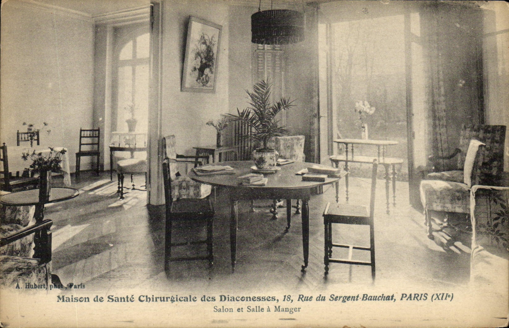 Maison de Santé Chirurgicale des Diaconesses — Salon et Salle à Manger — A. Hubert, Paris