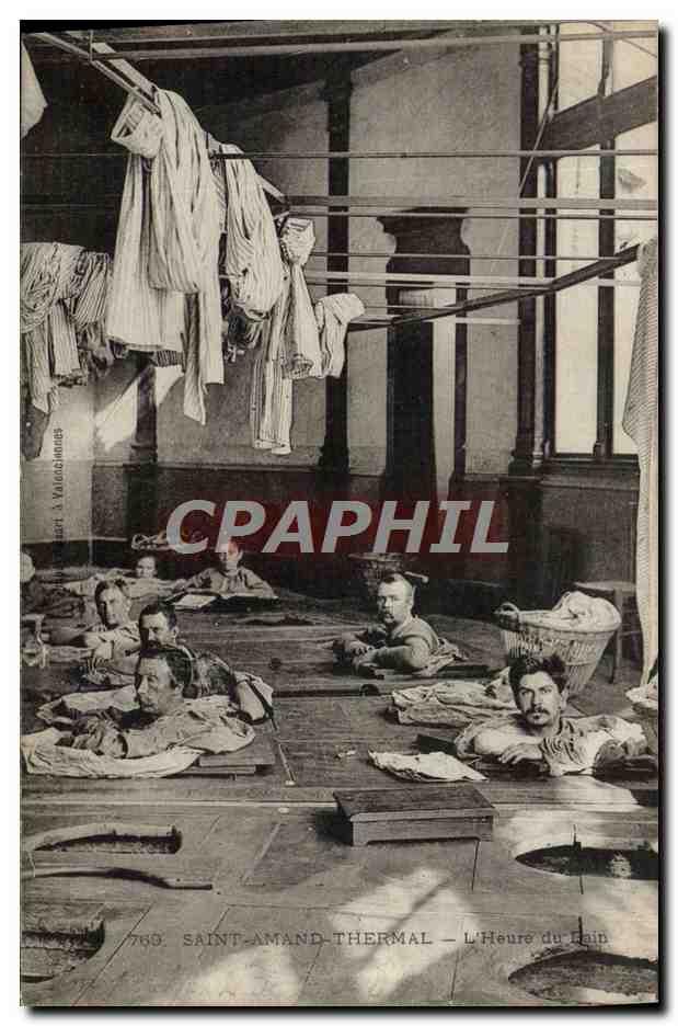 Saint-Amand-Thermal — L'Heure du Bain — Éditeur : H. Valcambes, n° 760