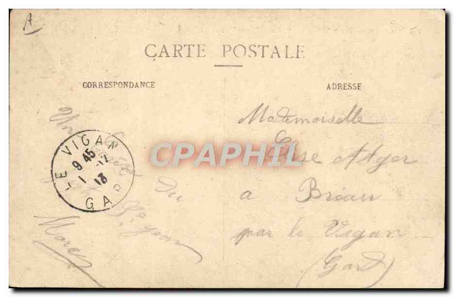 Ville-d'Alger — Navire de la Compagnie Transatlantique à Marseille — Éditeur EL. — Verso