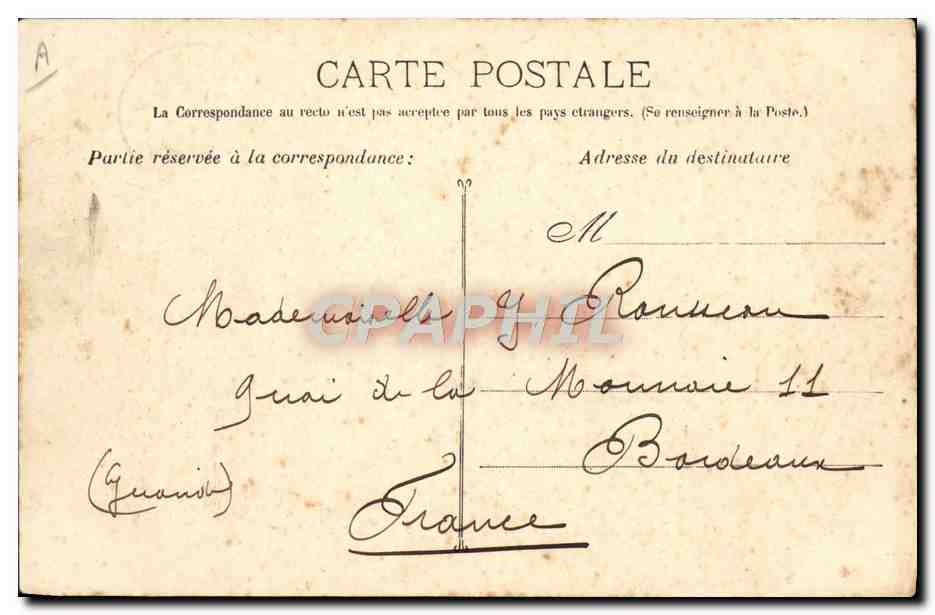 Ville d'Alger — Cie Gie Transatlantique — Guende phot. Marseille 723 — Achterkant