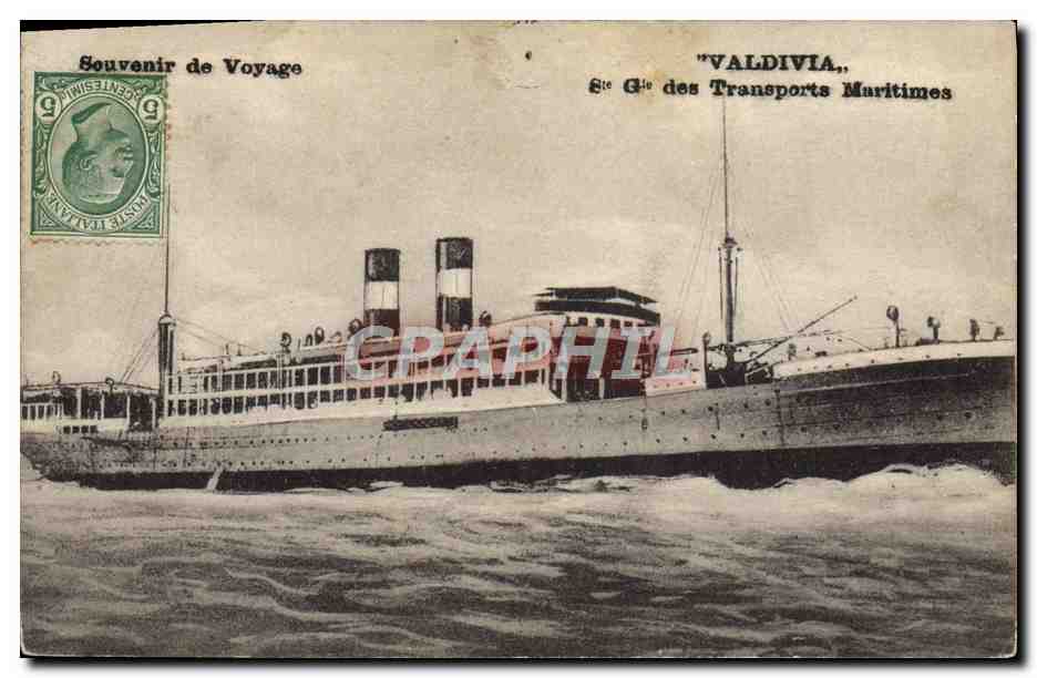 CPA Bateau Paquebot Valdivia Transports maritimes 