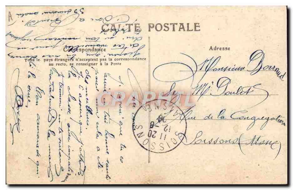 Granville — Sortie en arrière du bateau de Jersey "Le Victoria" — L.M. n°47 — Reverso