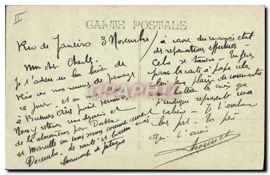 CPA Bateau Paquebot HMT Valdivia  — Verso
