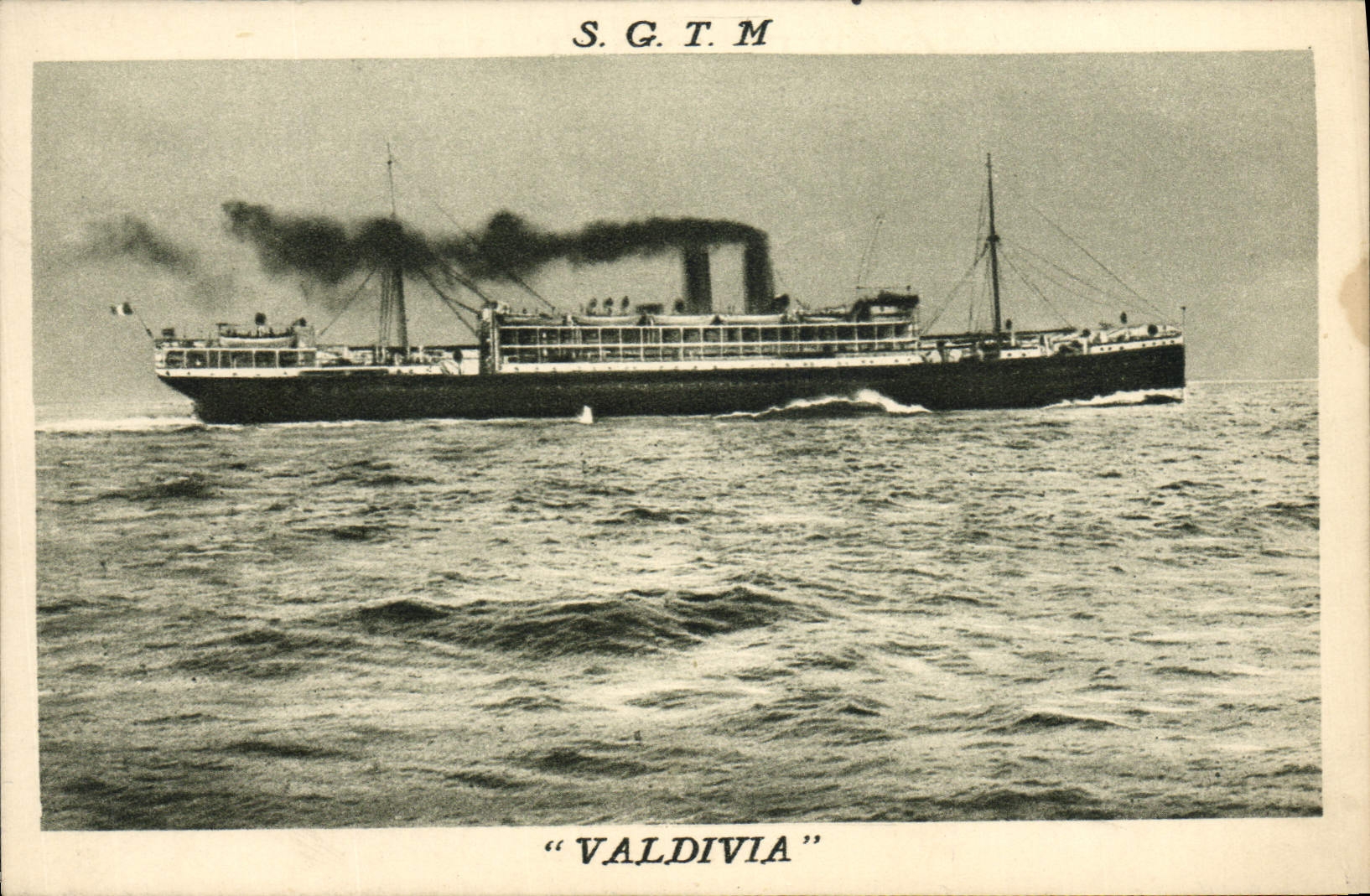 Steamship "Valdivia" — S.G.T.M. — Société Générale de Transports Maritimes