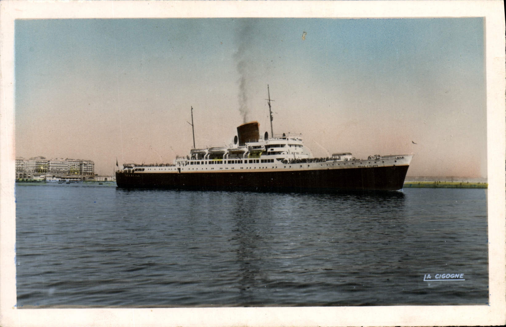 Le paquebot La Cigogne — Compagnie Générale Transatlantique — Édition La Cigogne, Alger