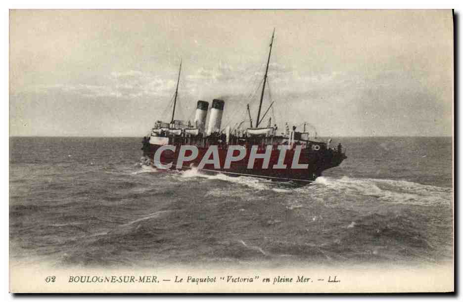 Boulogne-sur-Mer — Le paquebot "Victoria" en pleine mer — LL