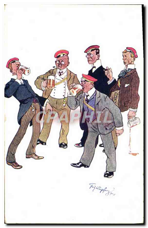 CPA Fantaisie Illustrateur Biere