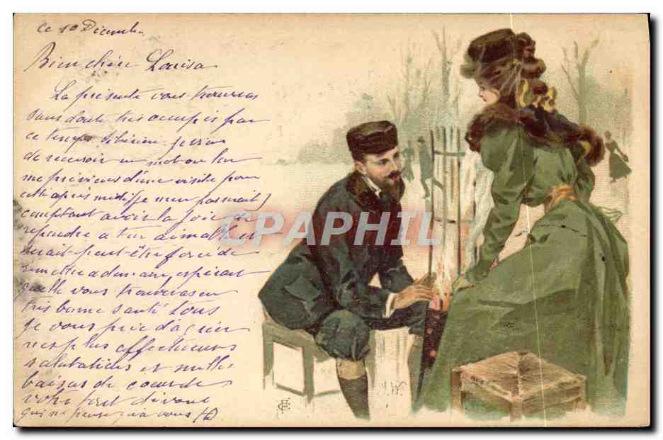 CPA Fantaisie Illustrateur Femme Carte 1899
