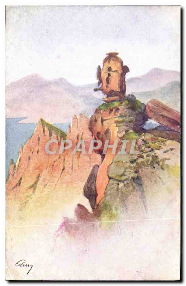 CPA Fantaisie Illustrateur Paysage