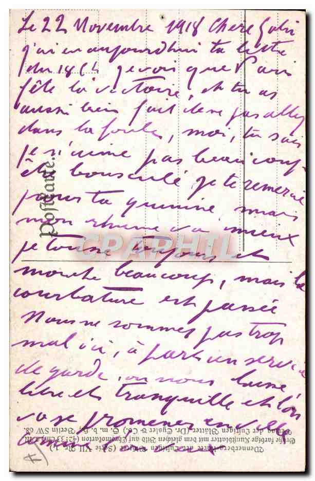 Femme célébrant une victoire — Série B.W. — Éditeur B.W. (Berlin) — Reverso