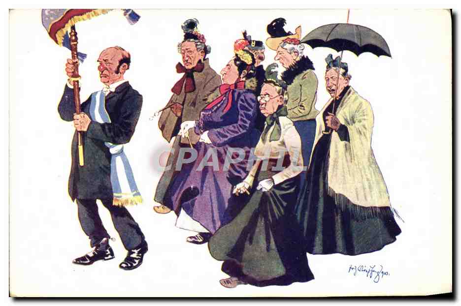 CPA Fantaisie Illustrateur Vieilles femmes