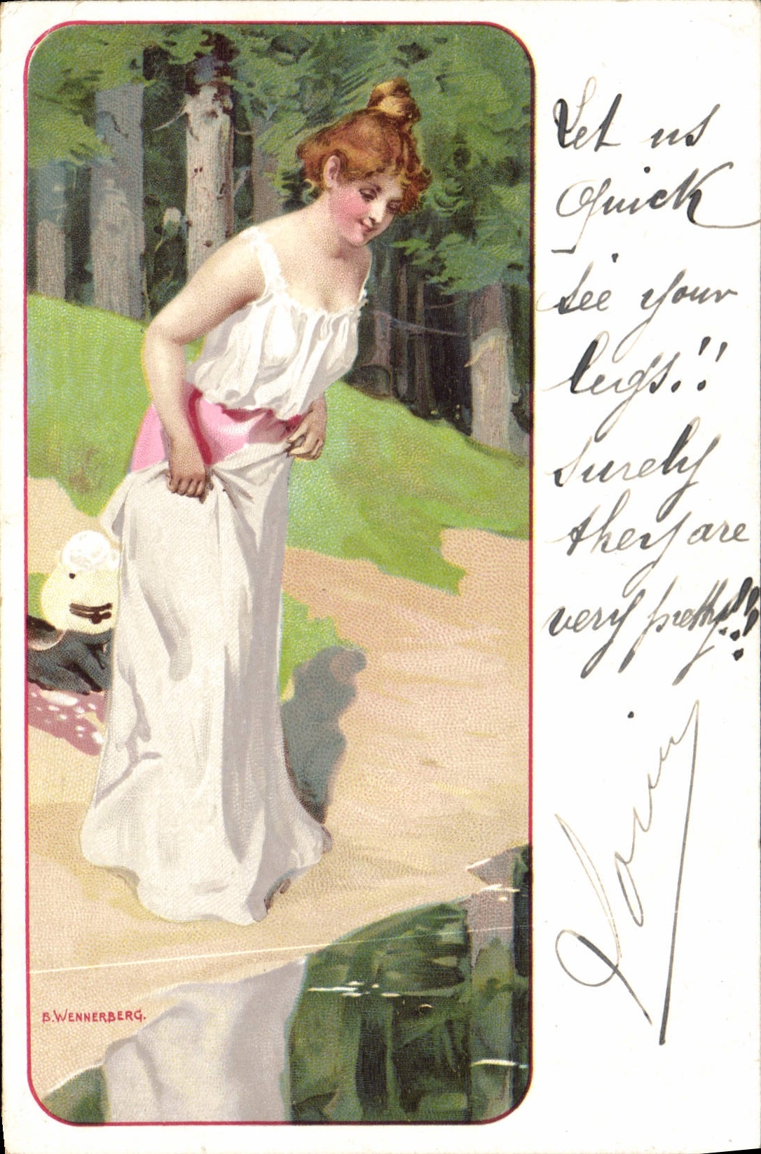 CPA Fantaisie Illustrateur Femme Wennerberg