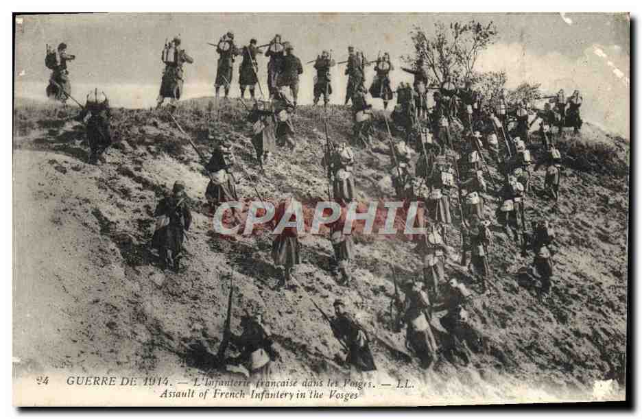 CPA Militaria L'infanterie francaise dans les Vosges 