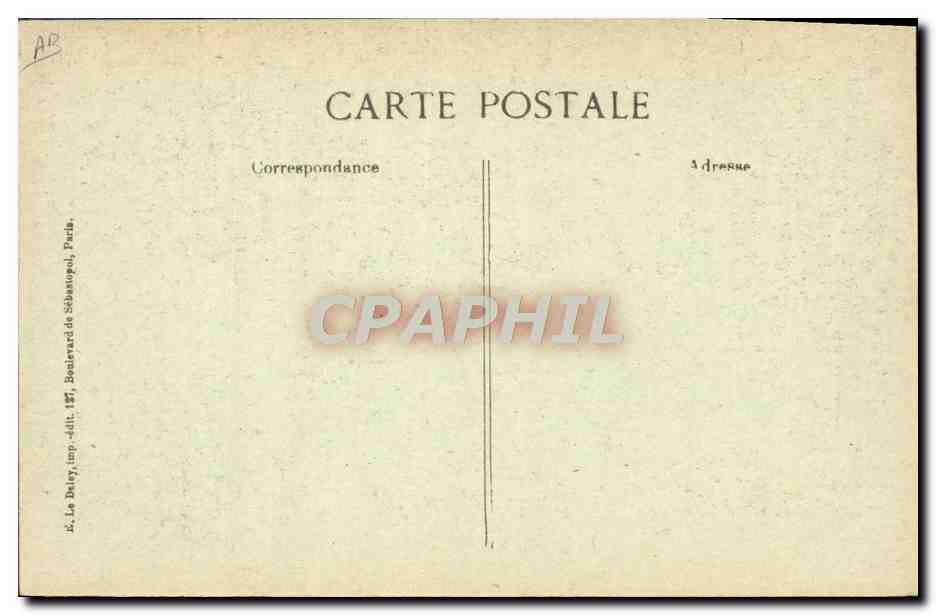 Desfile de artilleros en París — 14 de julio de 1916 — Plaza de la Madeleine — Reverso