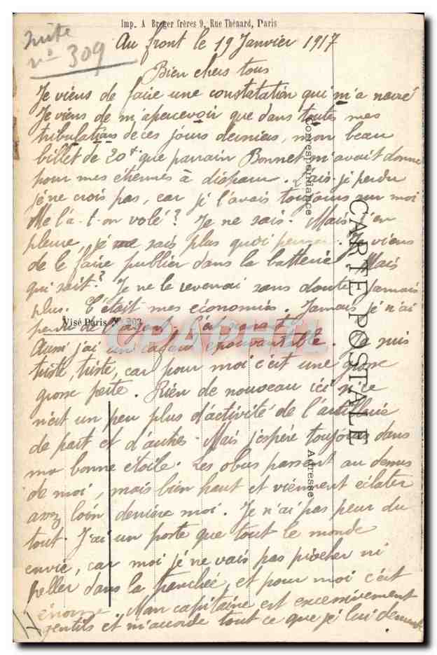 CPA Militaria La place de Moulin  — Rückseite