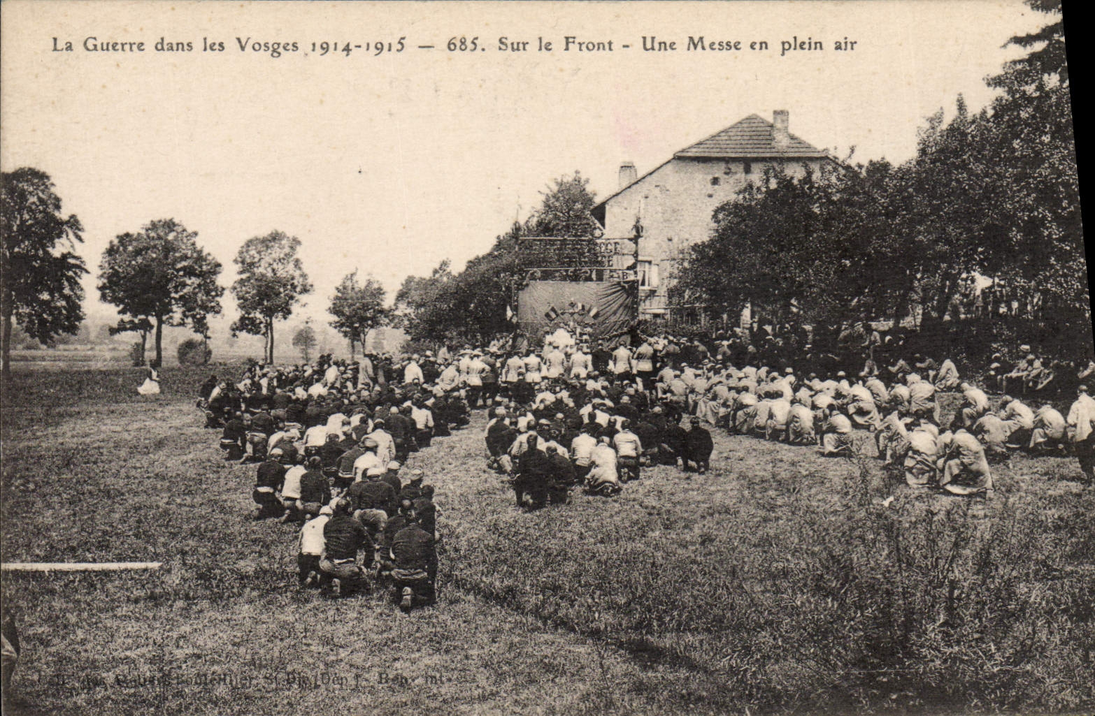 Una Messa all'aperto — Sul Fronte — 1915 — Editore: J. des Guittonniers, 685