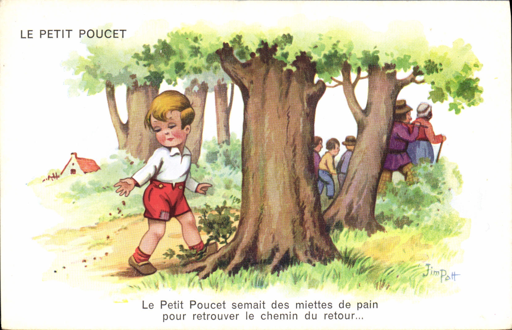 CPA Fantaisie Illustrateur Jim Patt Enfant Le Petit Poucet 