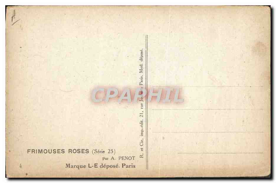 CPA Fantaisie Illustrateur Penot Frimousses roses  — Rückseite