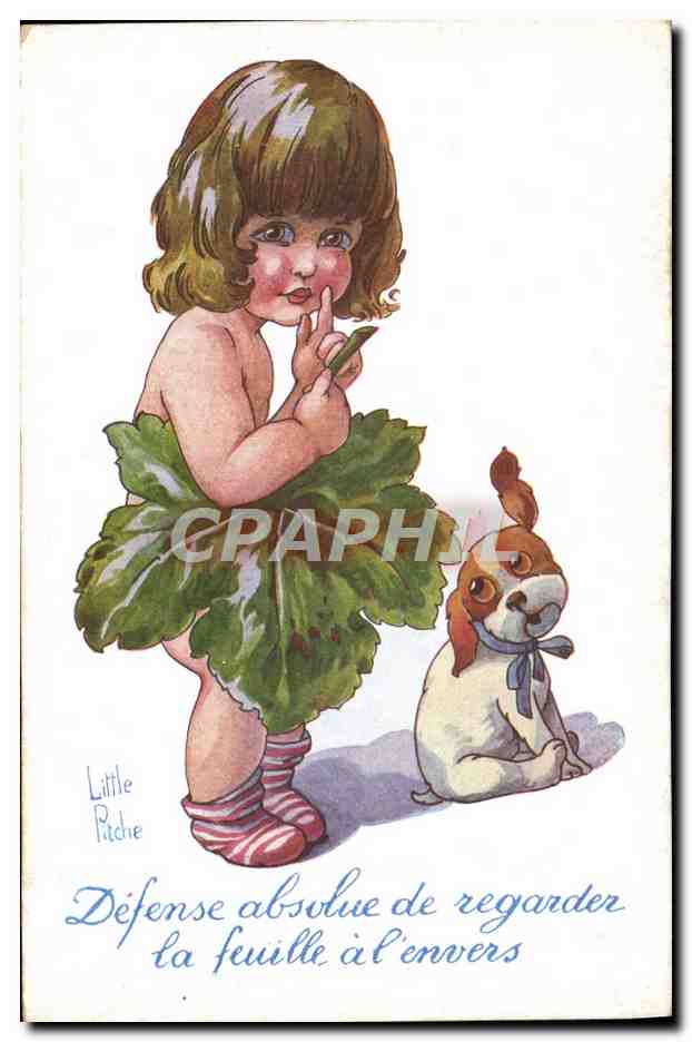 Kleine Mädchen und Hund — Absolute Verbot, die Blattseite umzudrehen — Little Pitché, Serie 169