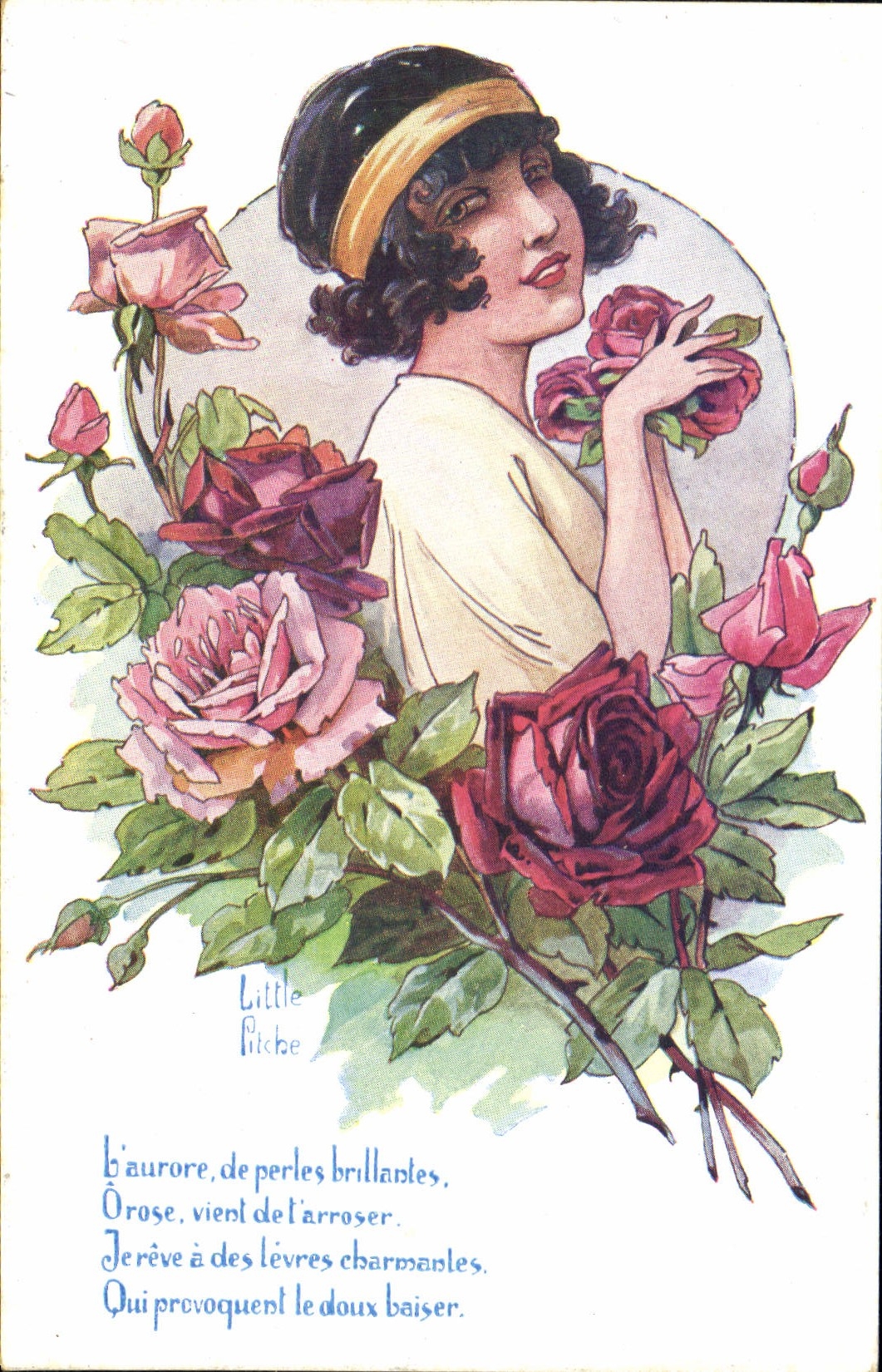 CPA Fantaisie Illustrateur Little Pitche Femme