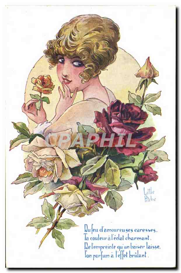CPA Fantaisie Illustrateur Little Pitche Femme 