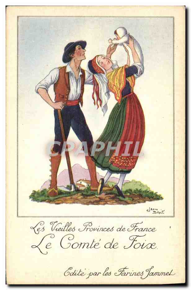 CPA Folklore Le Comte de Foix Farines Jammet 