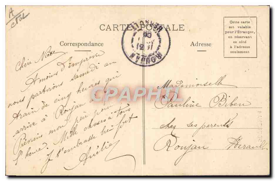 CPA Folklore Pyrenees Moutons  — Verso