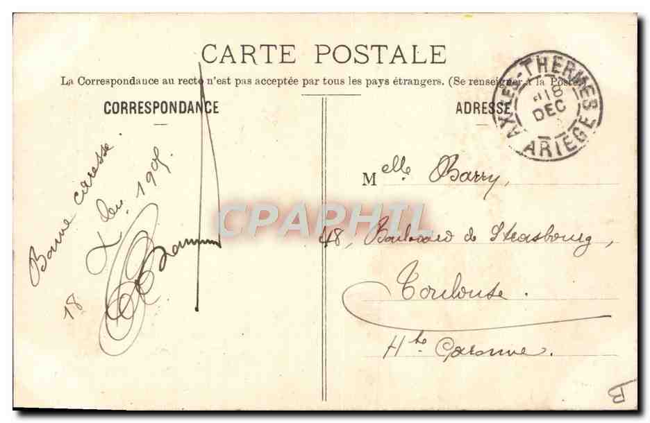 CPA Folklore Pyrenees Moutons  — Verso