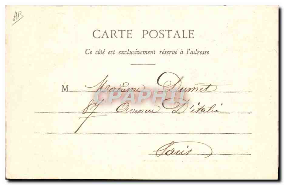 CPA Folklore Pyrenees Anciens costumes Cheval — Verso