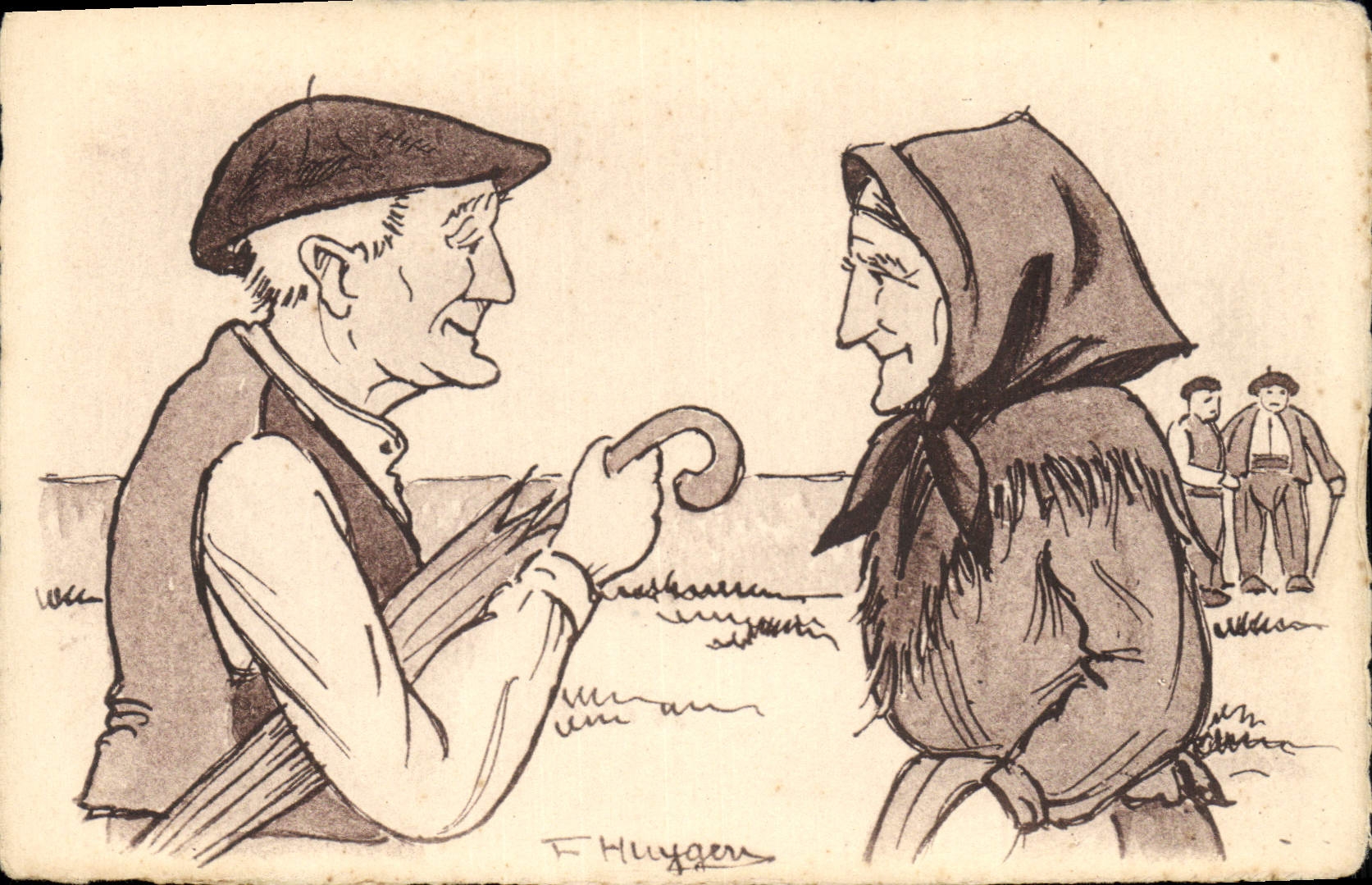 CPA Folklore Souvenirs de jeunesse 