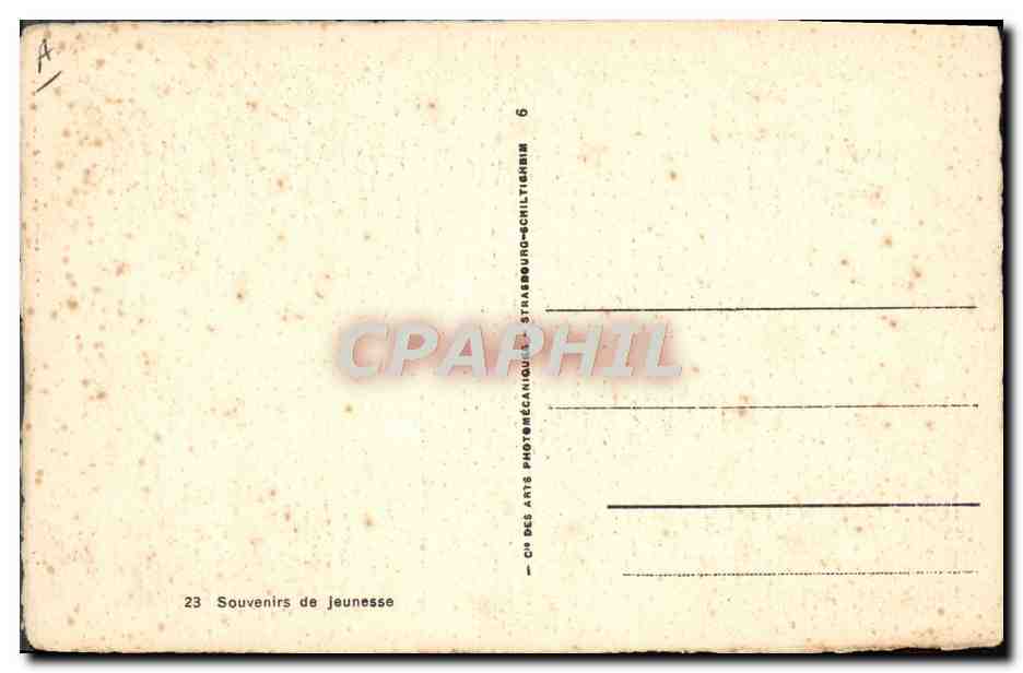 CPA Folklore Souvenirs de jeunesse  — Verso