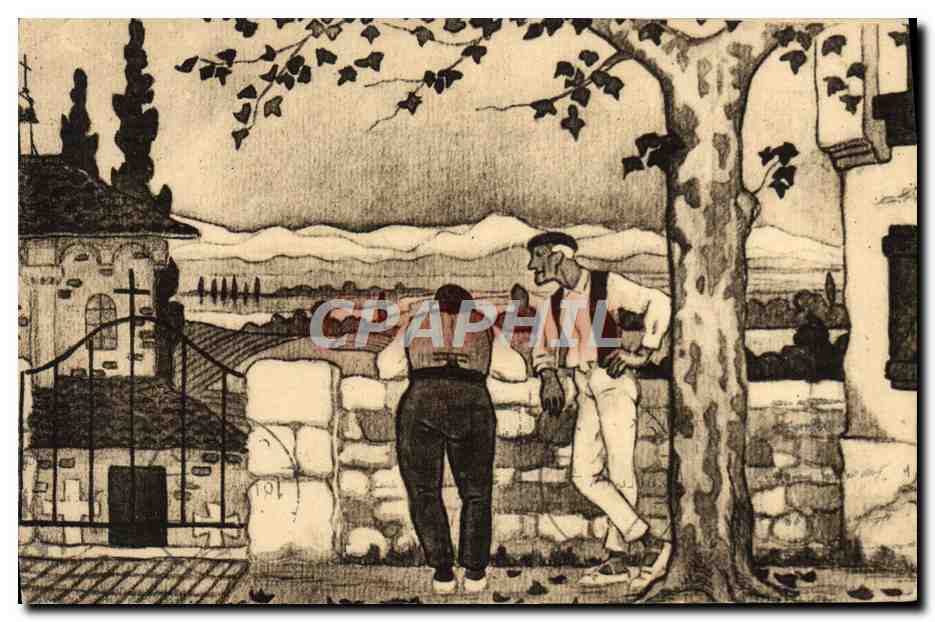 CPA Folklore Pays basque L'automne Jacques Le Tanneur 