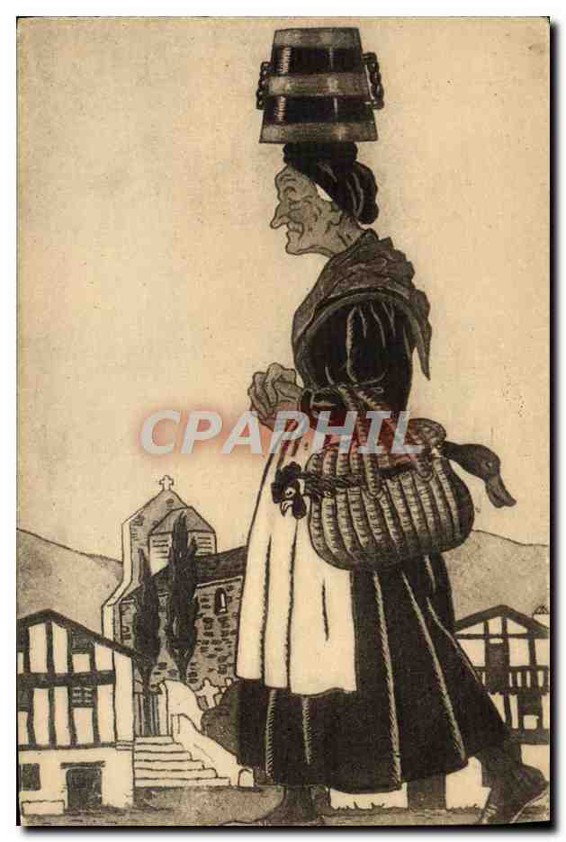 CPA Folklore Pays Basque Jour de marche Jacques le Tanneur
