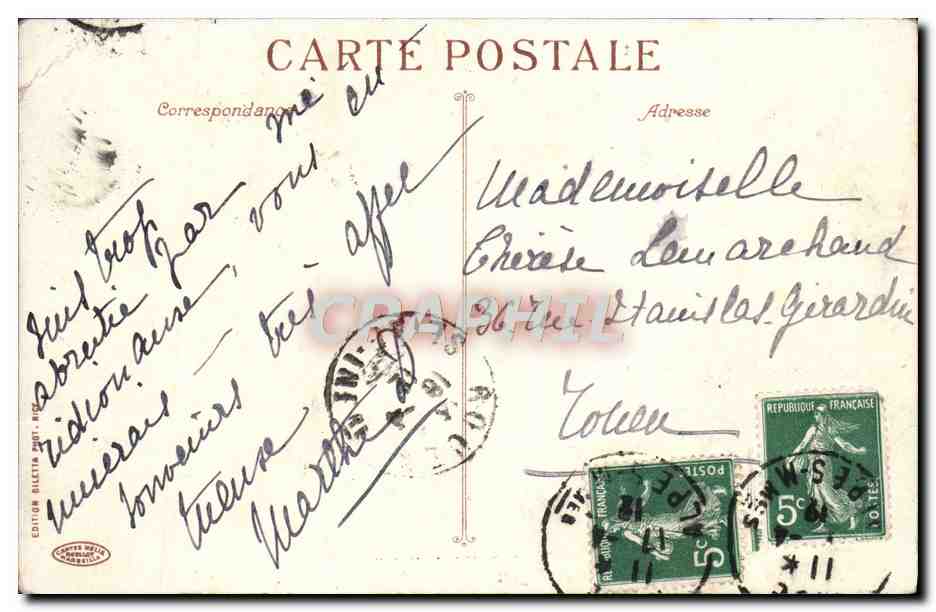 Villefranche. La Rade et l'Escadre — Éditeur Bilette, n° 307 — Back