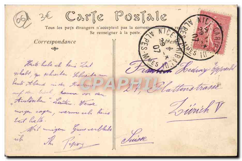 Villefranche-sur-Mer — vue panoramique depuis un promontoire — éditeur inconnu, n° 783 — Verso